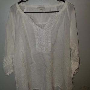 Cold Water Creek Scoop Neck Top Size 1X